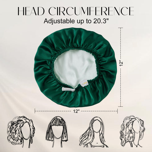 Double Layered 100% Silk Adjustable Sleep Cap